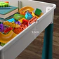 Mesa De Actividades Infantil Con Silla + 300 Bloques De Juego - Miniatura 4