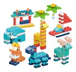 Mesa De Actividades Infantil Con Silla + 300 Bloques De Juego - Miniatura 6
