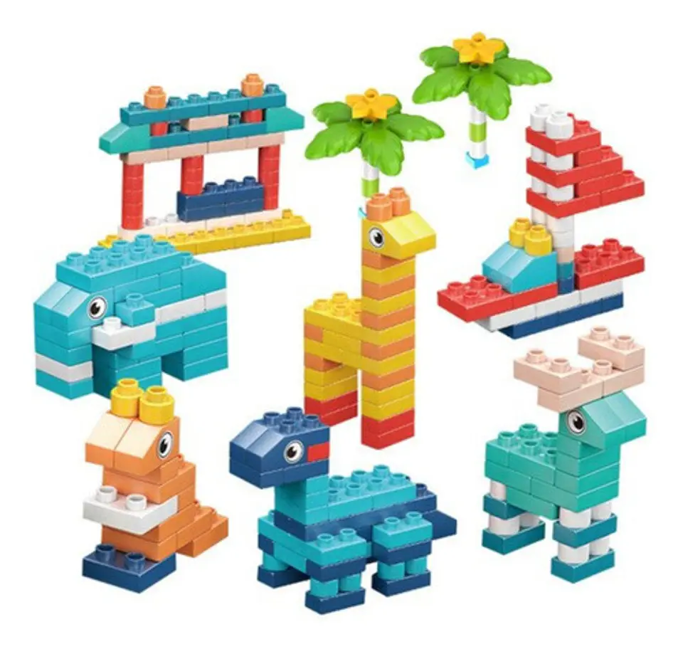 Mesa De Actividades Infantil Con Silla + 300 Bloques De Juego 6