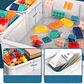 Mesa De Actividades Infantil Con Silla + 300 Bloques De Juego - Miniatura 8