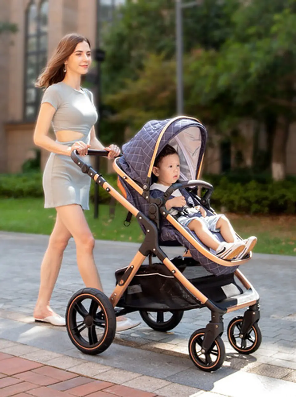 Coche Cuna Accesorios Bebé 5 En 1 Plegable Multifuncional 3