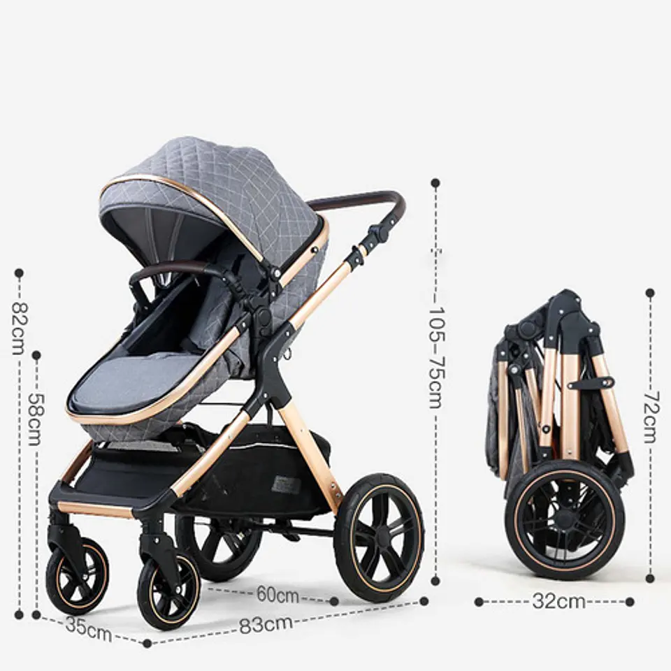 Coche Cuna Accesorios Bebé 5 En 1 Plegable Multifuncional 7