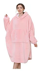 Manta Unisex Tipo Polerón Con Capucha Estilo Sherpa 120cm - Miniatura 2