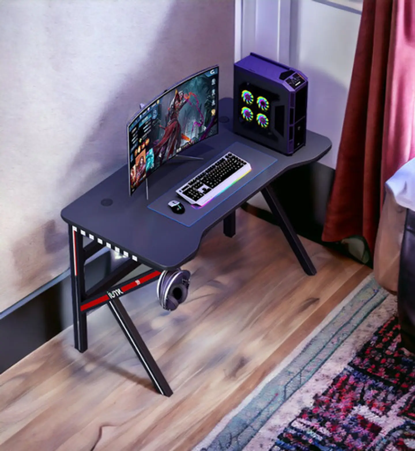 Escritorio Mesa Gamer 120 X 60 Cm Dark Awakening Crusec 2