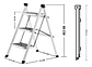 Escalera Plegable 3 Niveles Ajustable Multifuncional - Miniatura 2