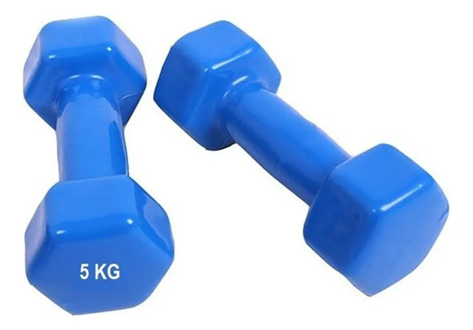 Pack 2 Mancuernas De 5kg C/u (un Par) Antideslizantes  3