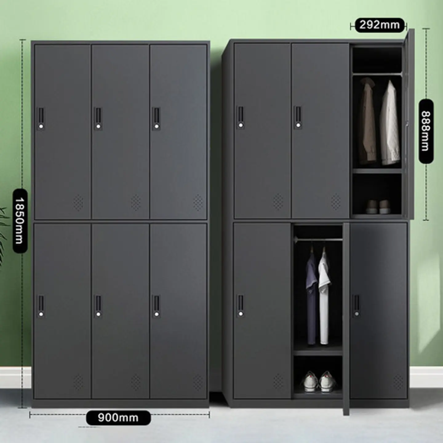 Locker Casillero De Alta Resistencia 6 Puertas Metalico 3