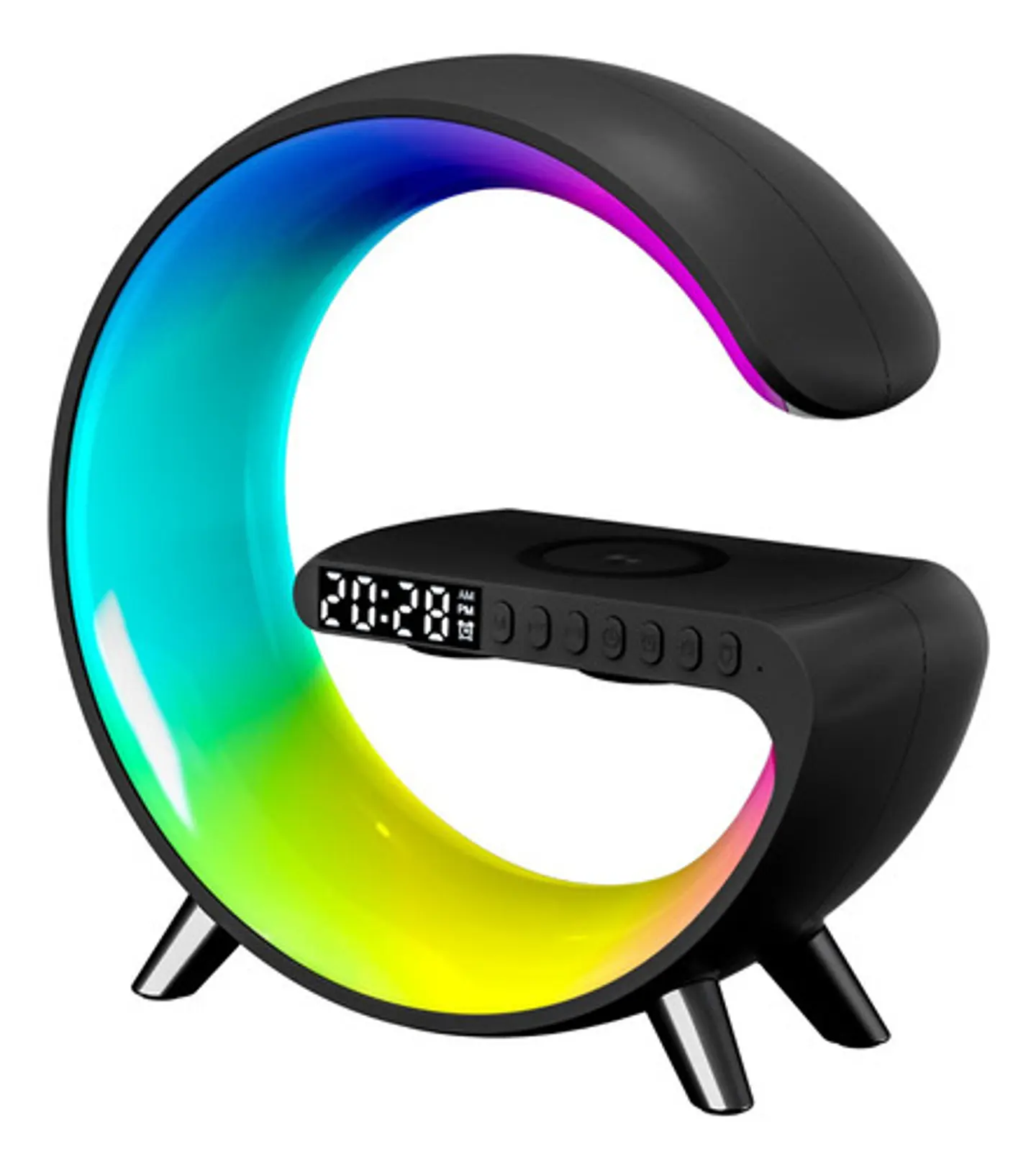 Lampara Despertador Cargador Inalámbrico Parlante Bluetooth 8