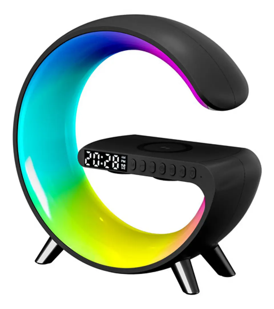 Lampara Despertador Cargador Inalámbrico Parlante Bluetooth 8