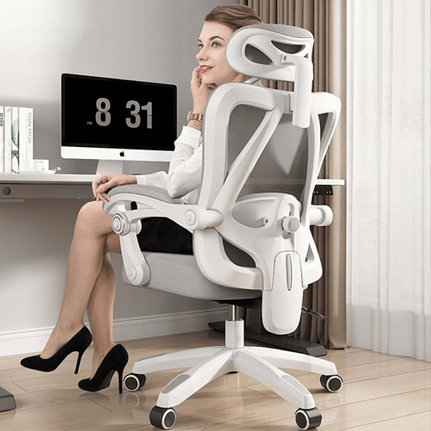  Silla ergonómica de oficina, silla de oficina, silla de jefe  ejecutivo, silla de computadora de estudio en casa, silla de juegos simple,  silla de escritorio de oficina para computadora (color negro, 