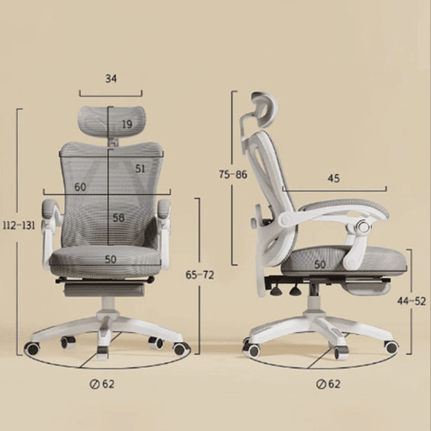 Silla Ergonómica Moderna Para Oficina En Casa T18 9