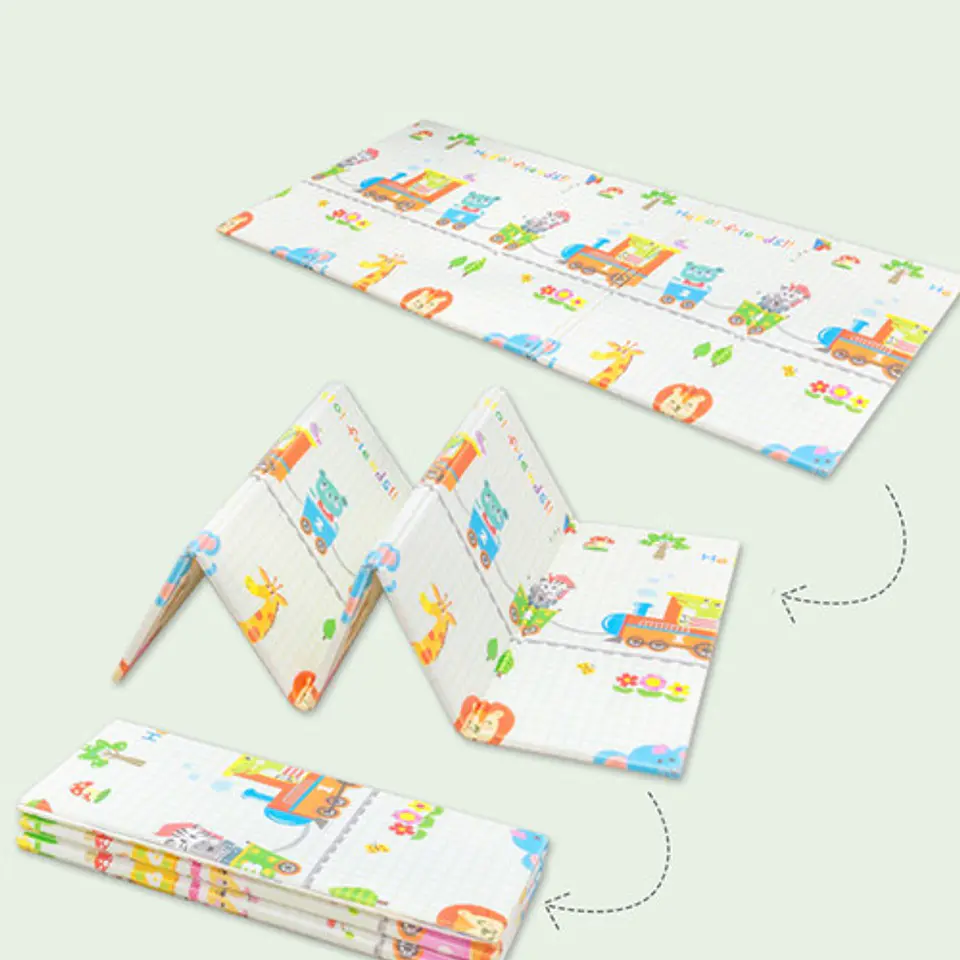 Alfombra Reversible 2 X 1.8 M Antigolpe Plegable Para Bebés 5