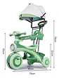 Triciclo Infantil Musical Con Toldo Ajustable Y Luces - Miniatura 3