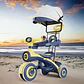 Triciclo Infantil Musical Con Toldo Ajustable Y Luces - Miniatura 4