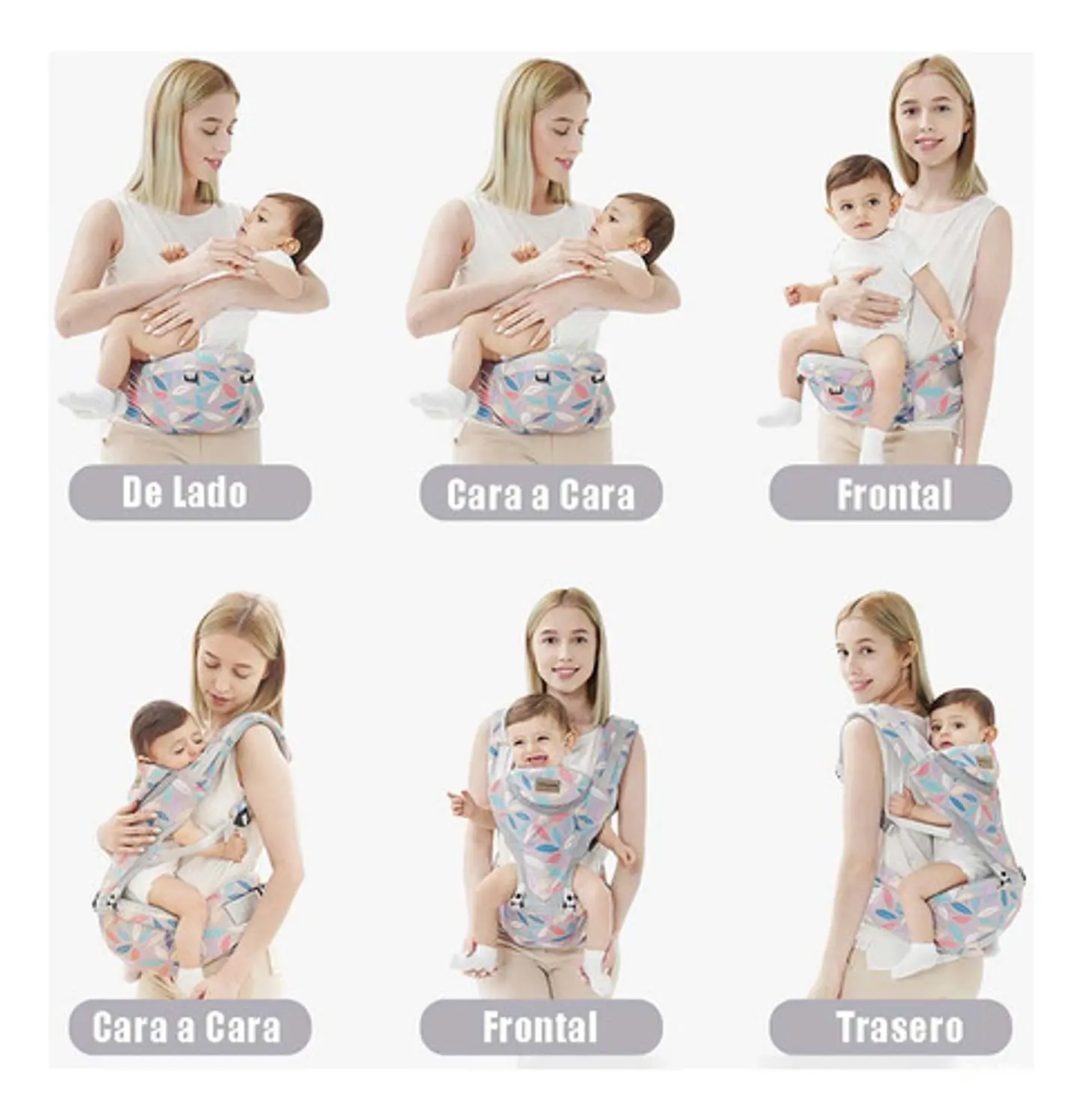 Portabebé Mochila Ergonómico Multifuncional 6 En 1 4