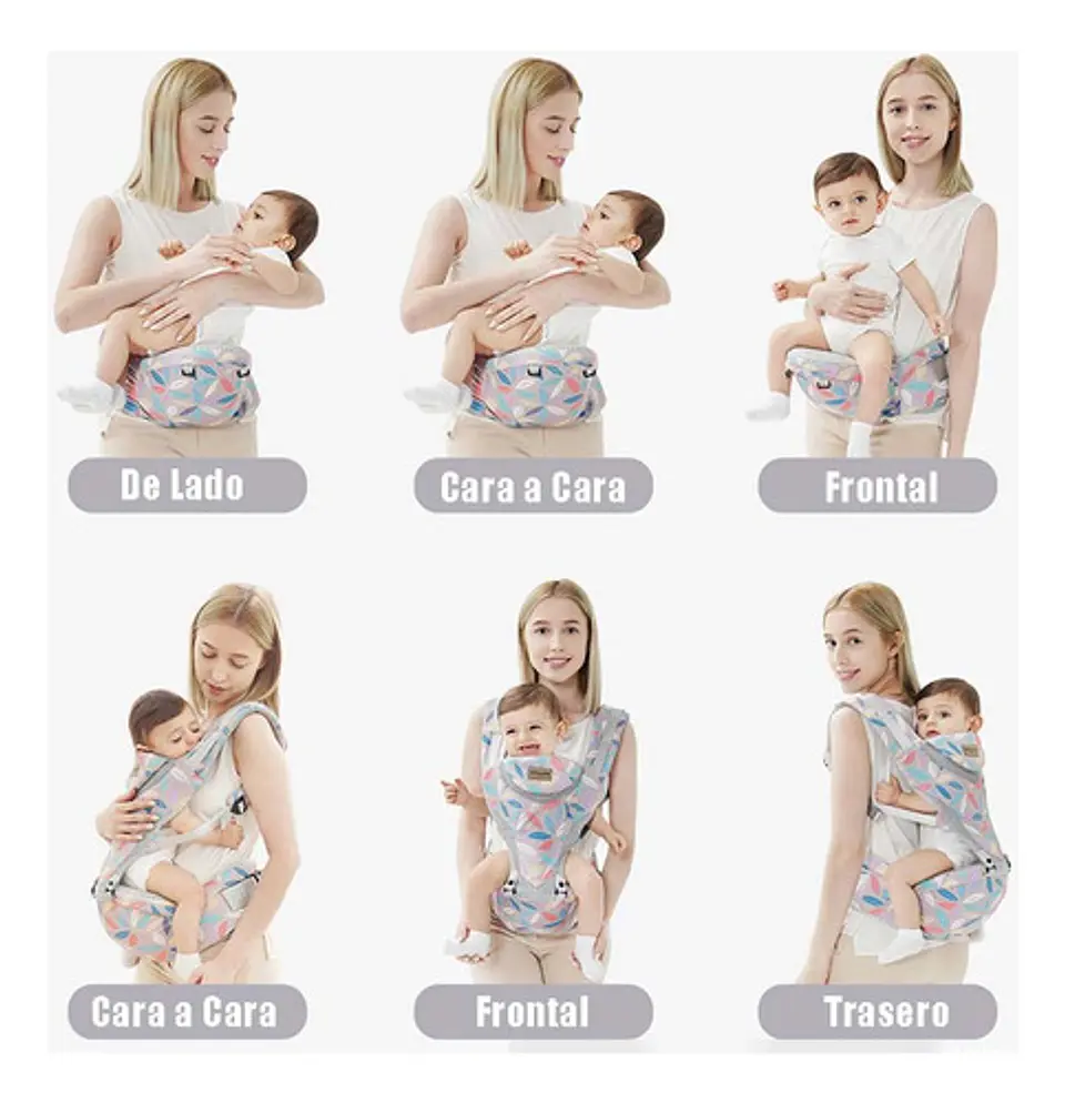 Portabebé Mochila Ergonómico Multifuncional 6 En 1 4
