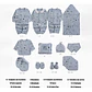 Conjunto De Ropa De Algodon Para Bebes Unisex 22 Piezas - Miniatura 3