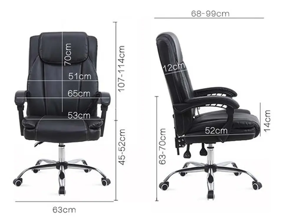 Silla Pc De Cuero Boss Para Oficina (estilo Osaka) 3
