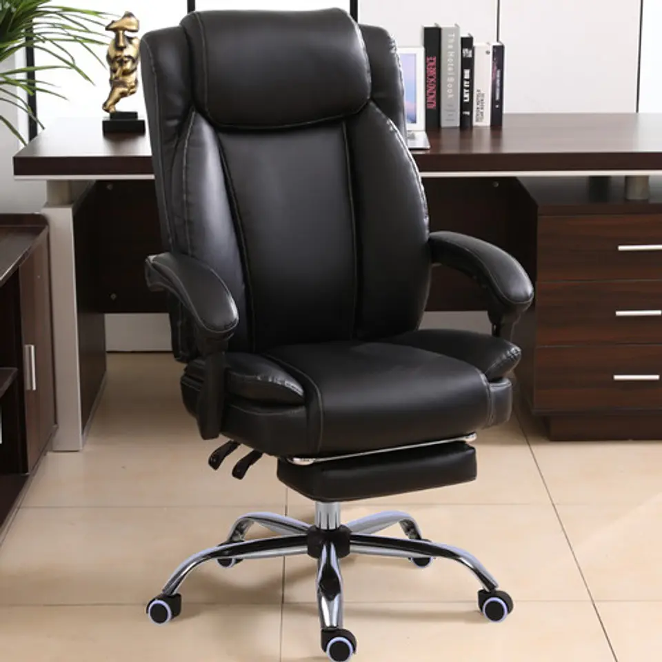 Silla Pc De Cuero Boss Para Oficina (estilo Osaka) 4