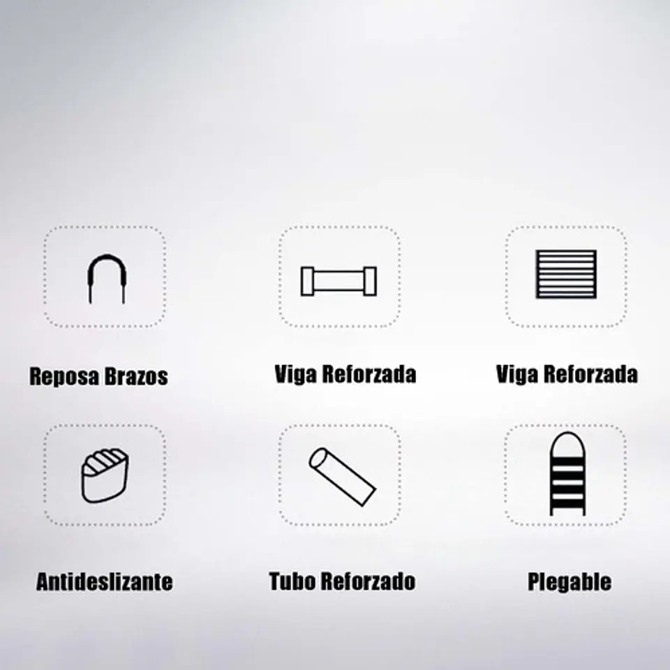 Escalera Plegable Con Pasamanos 3 Niveles Multifuncional 2