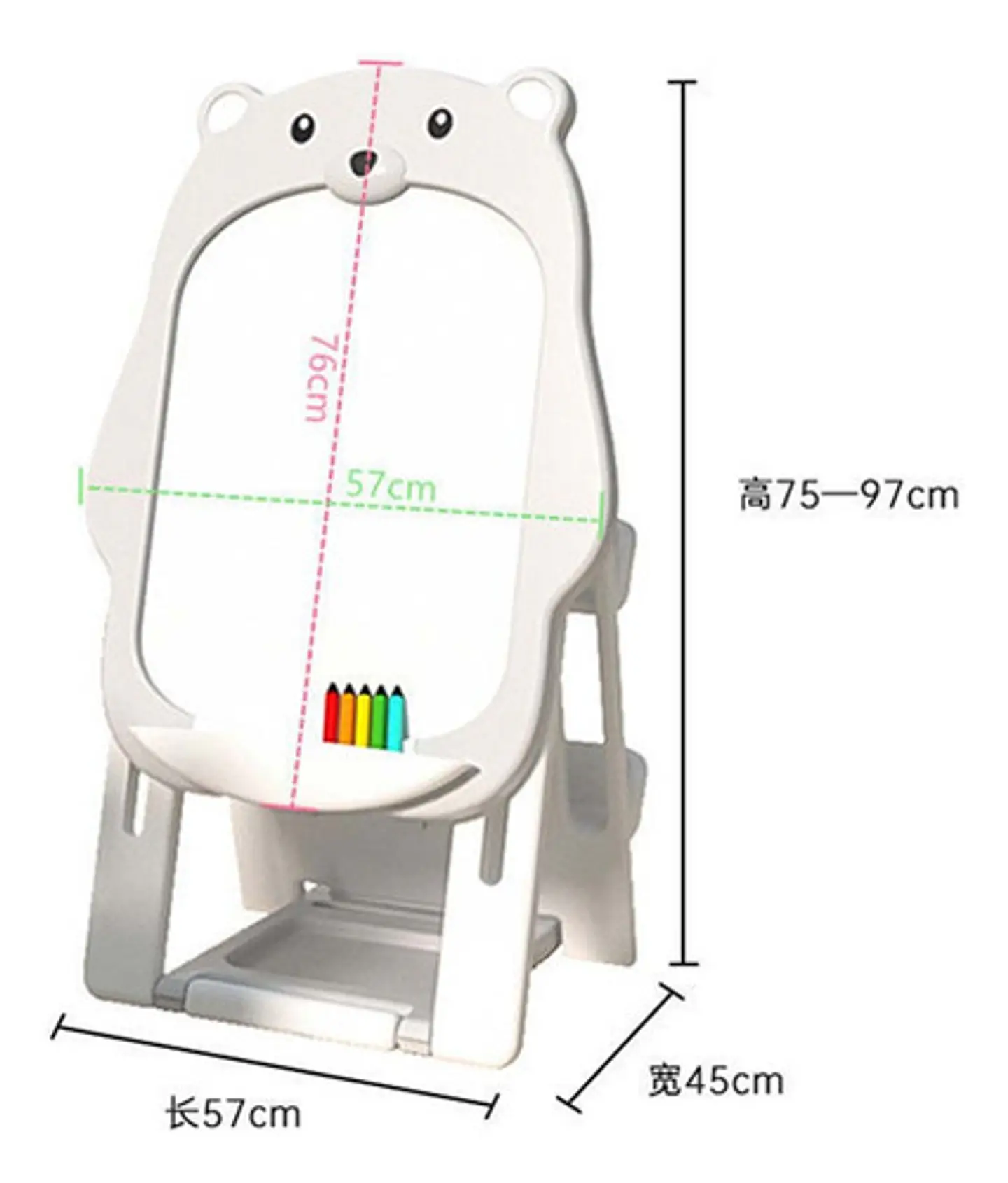 Pizarra Tablero Borrable Multifuncional Plegable De Oso 2