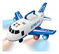 Avion Transportador 3 Coches Metal Con Música Y Luces - Miniatura 3