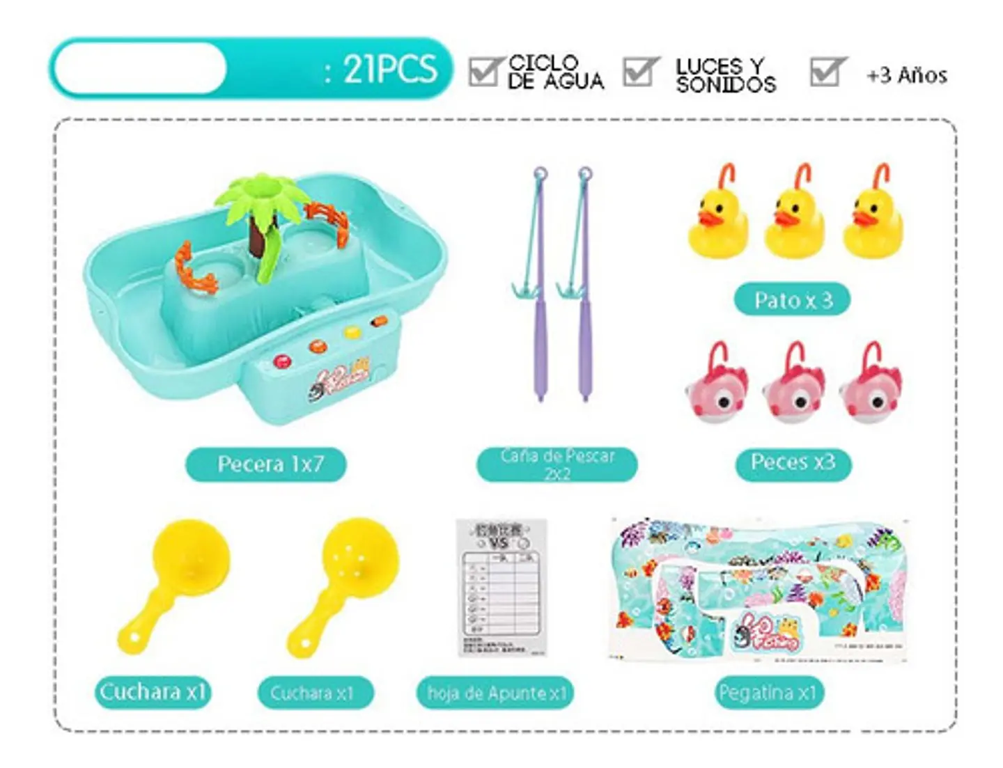 Juguetes De Pesca Con Iluminación Y Música Para Niños Niñas 2