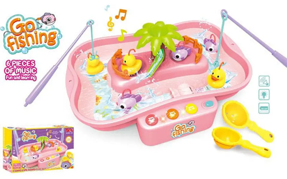 Juguetes De Pesca Con Iluminación Y Música Para Niños Niñas 7