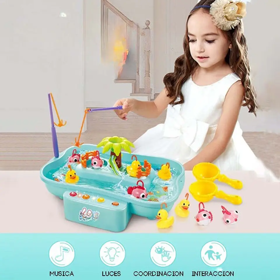 Juguetes De Pesca Con Iluminación Y Música Para Niños Niñas 10