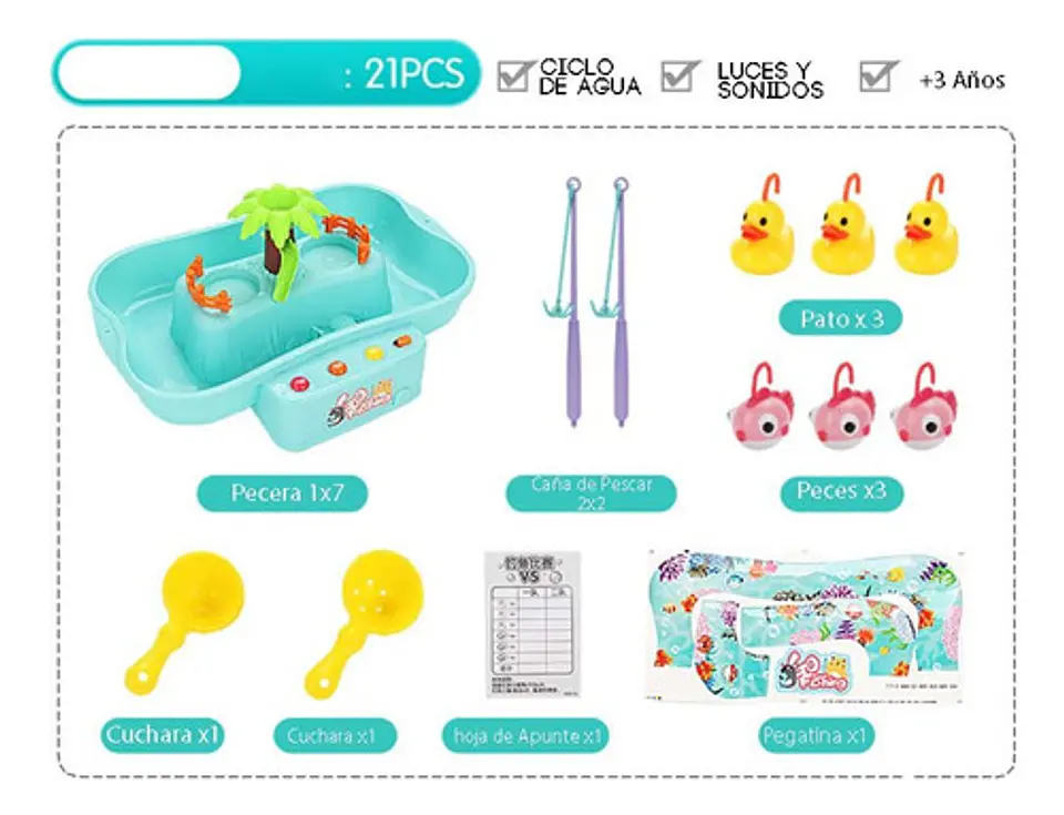 Juguetes De Pesca Con Iluminación Y Música Para Niños Niñas 11