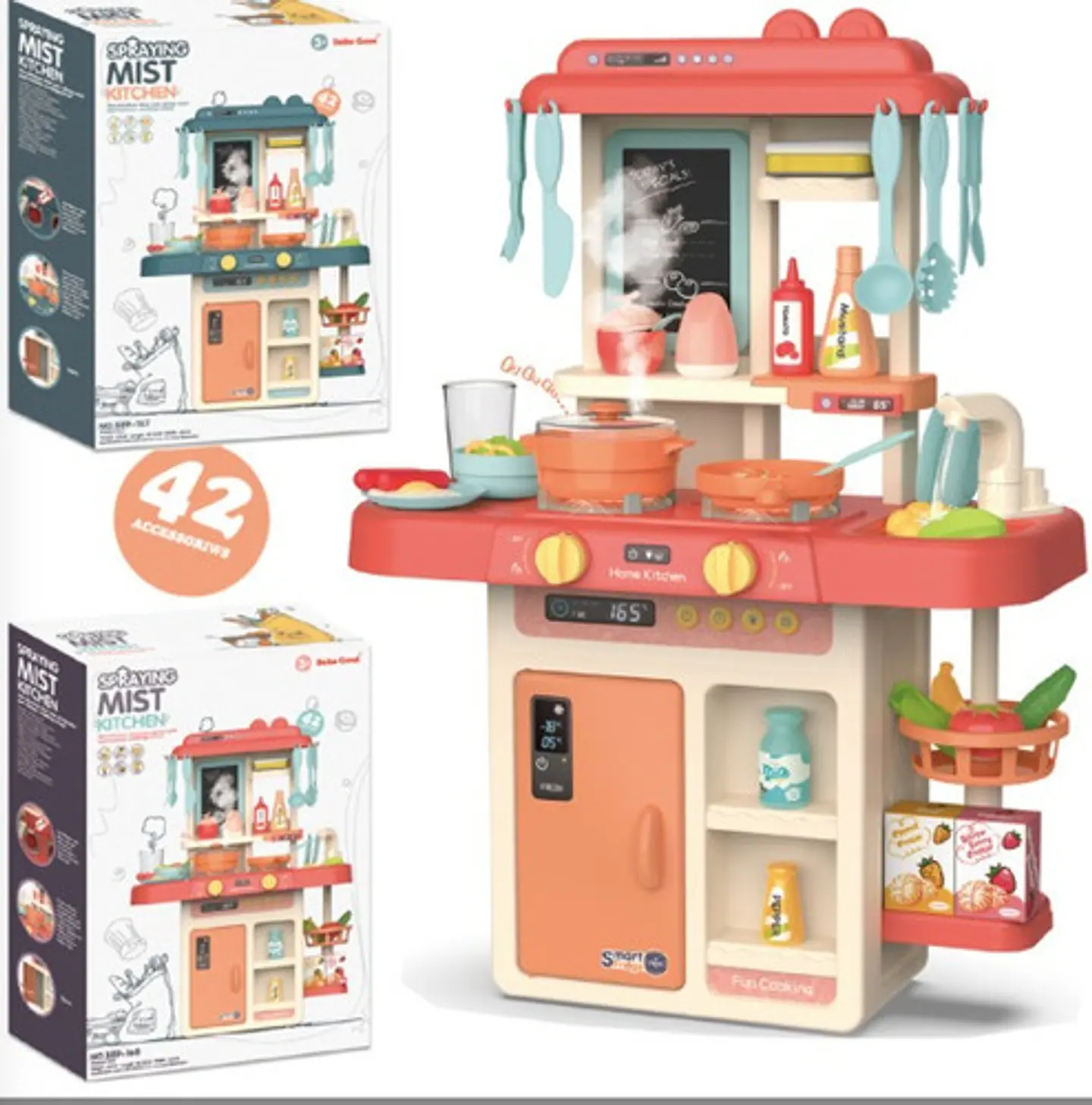 Juego De Cocina Con Luces Y Sonidos 42 Piezas 63cmx45cm 8