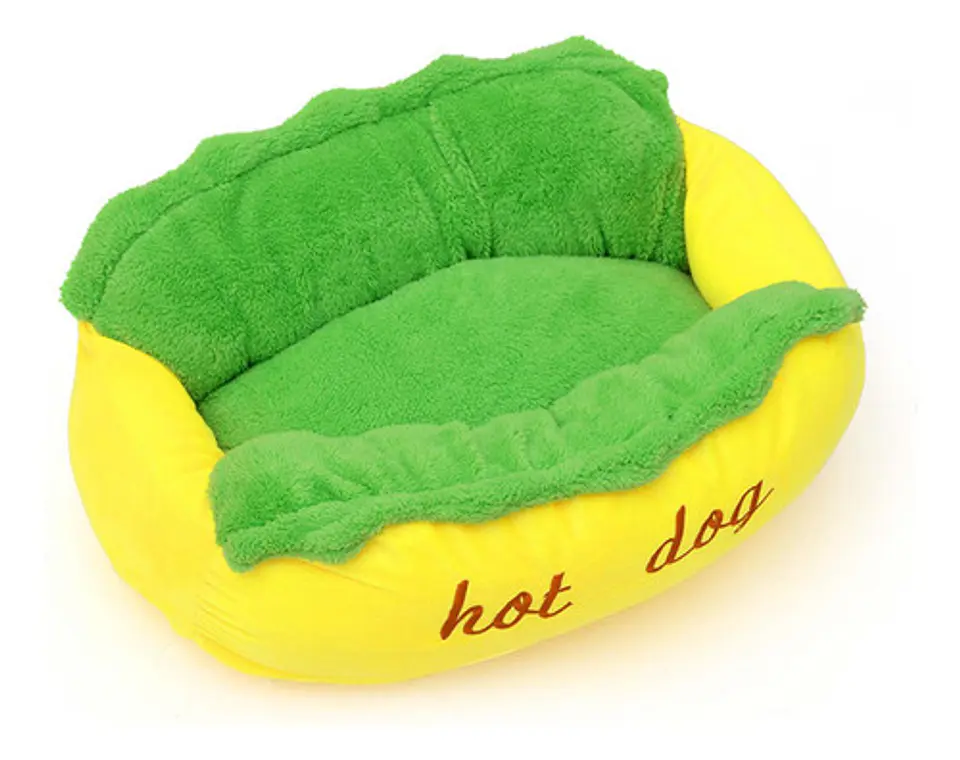 Cama Hot Dog Talla L Suave Acolchada Mascotas Perro Gato 1