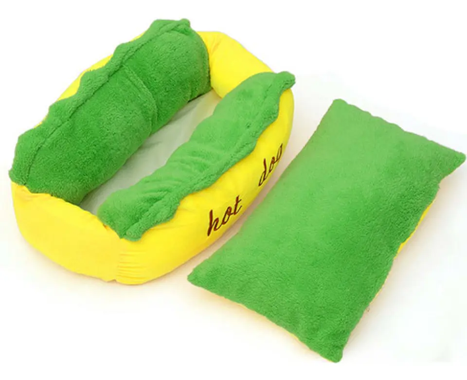 Cama Hot Dog Talla L Suave Acolchada Mascotas Perro Gato 3