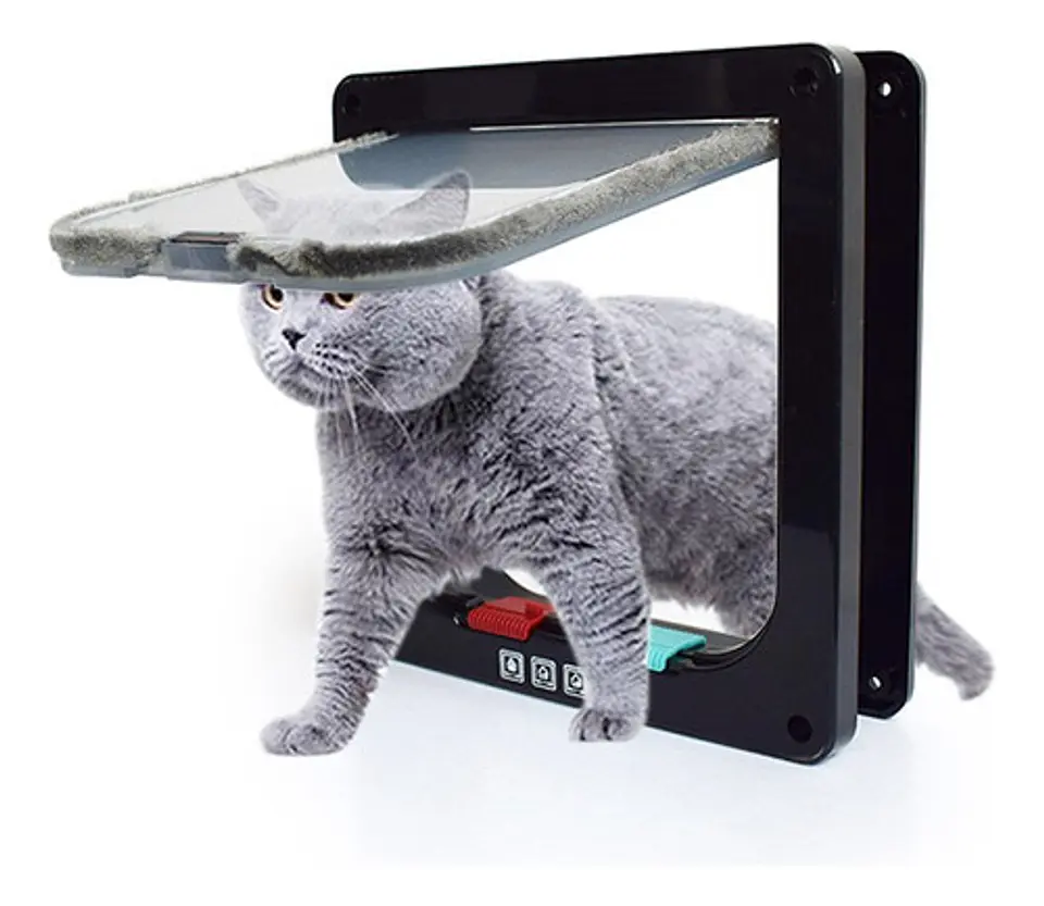 Puerta Silenciosa Con Solapa Gato Para Interior Exterior 1