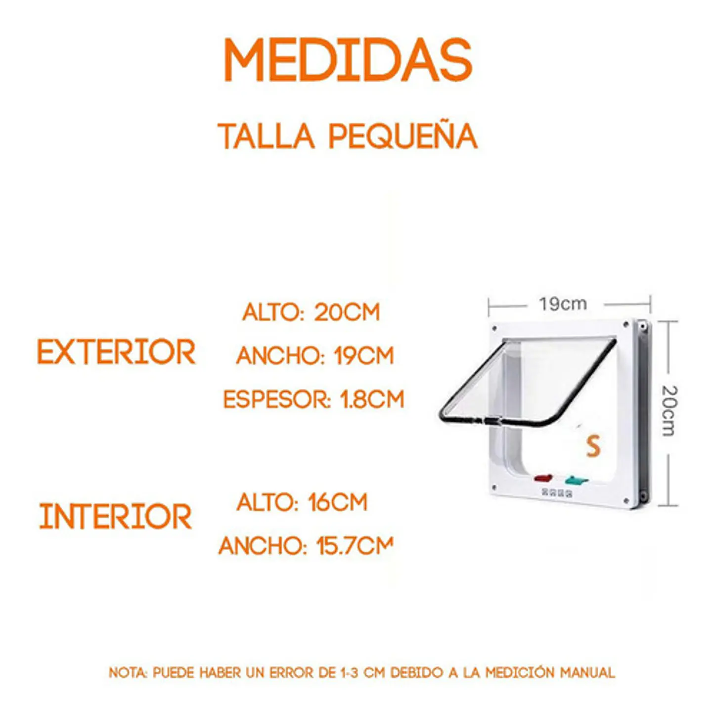 Puerta Silenciosa Con Solapa Gato Para Interior Exterior 5