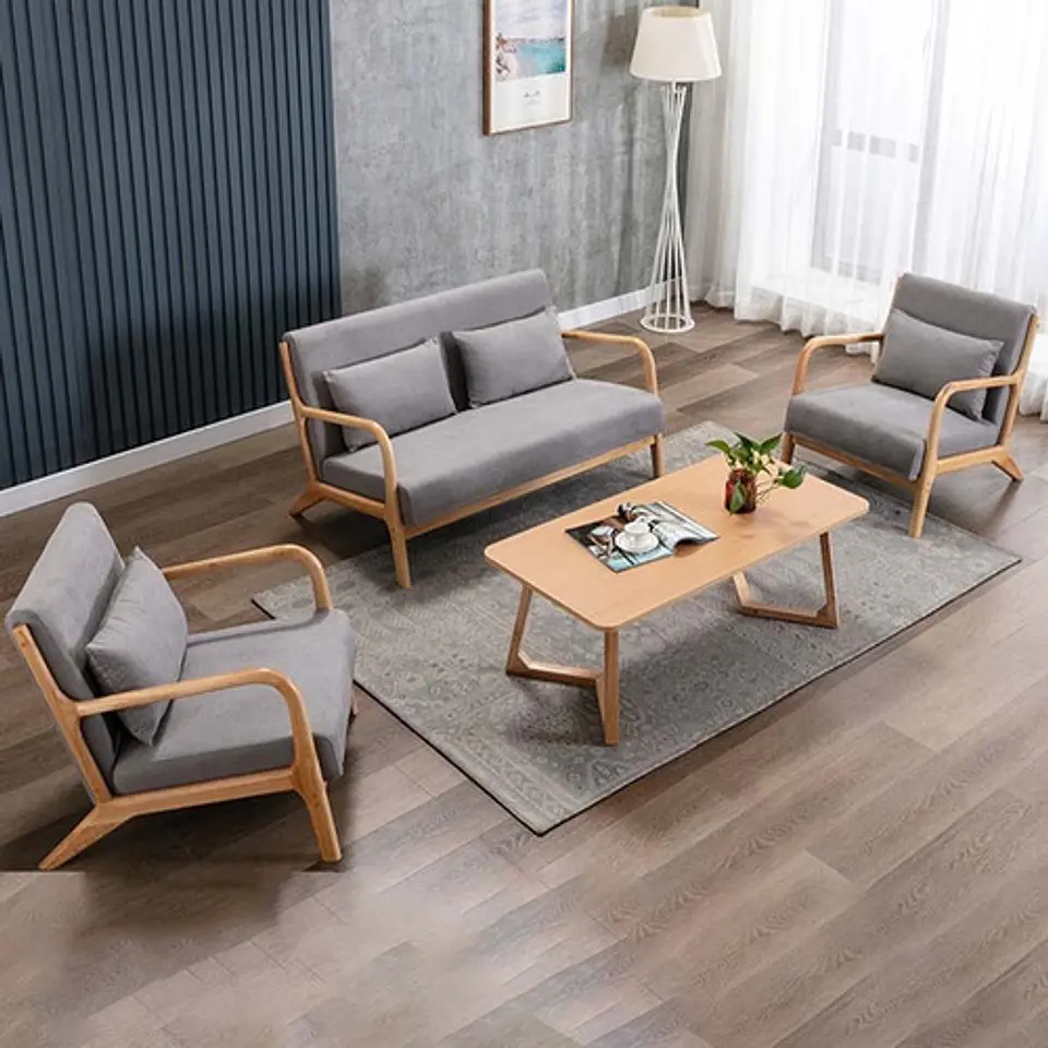 Sofa De 2 Asientos Moderno De Comedor Con Apoyabrazos 2