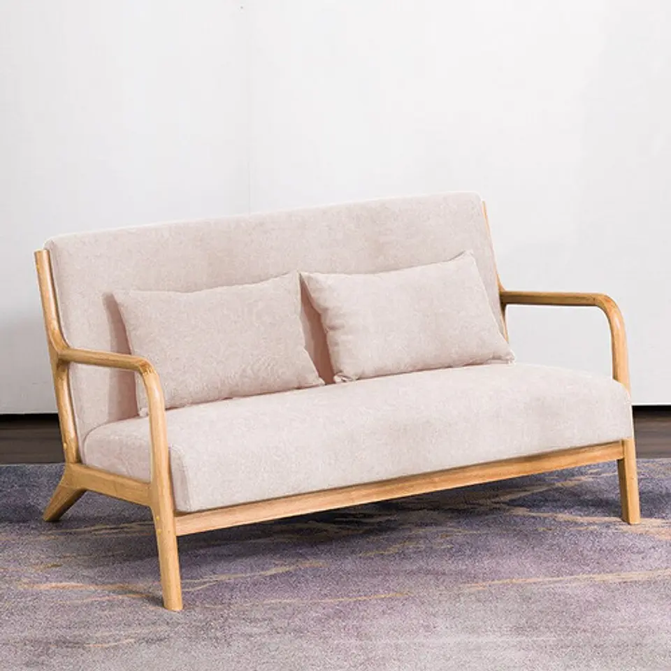 Sofa De 2 Asientos Moderno De Comedor Con Apoyabrazos 3