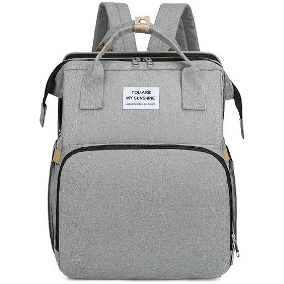 Bolso Mochila Cuna Plegable Impermeable Multifuncional 2