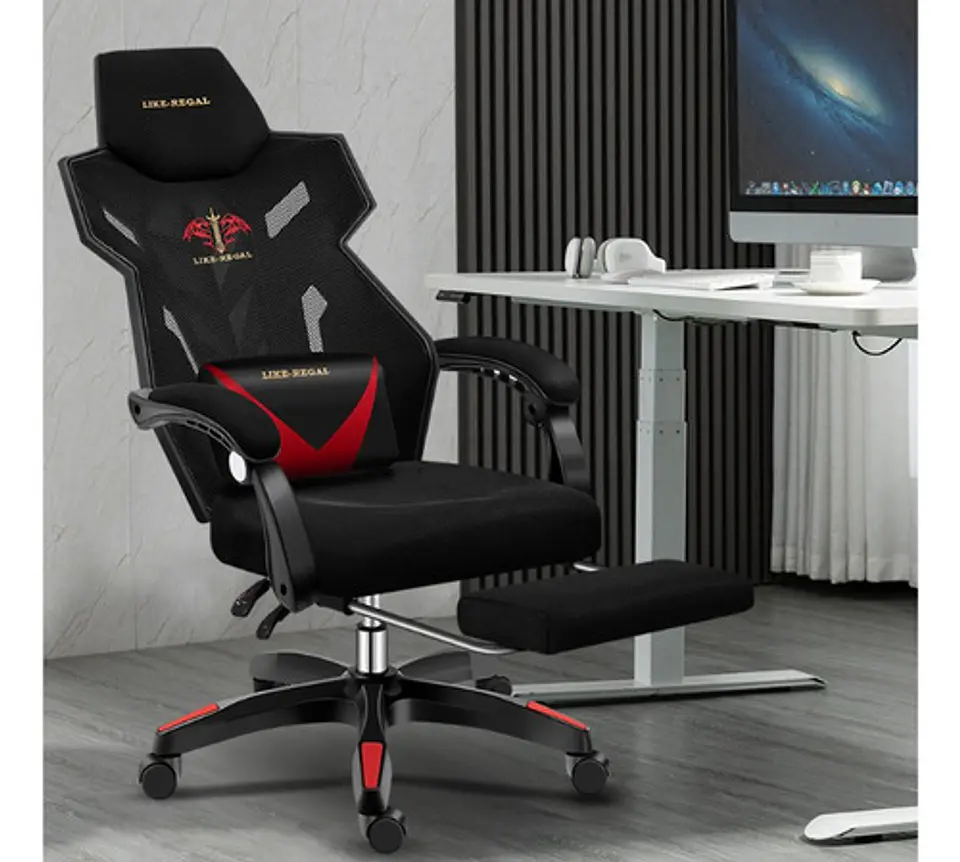 Silla Gamer Reclinable Con Reposapiés Moderna Ergonómica  2