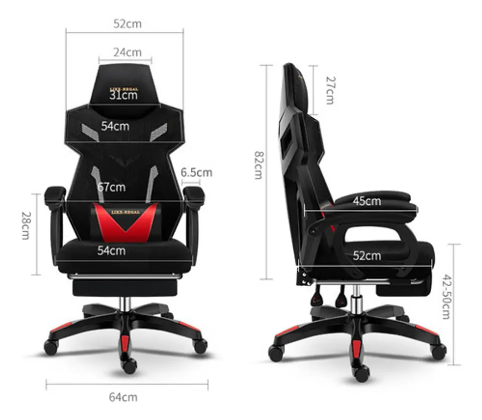 Silla Gamer Reclinable Con Reposapiés Moderna Ergonómica  3