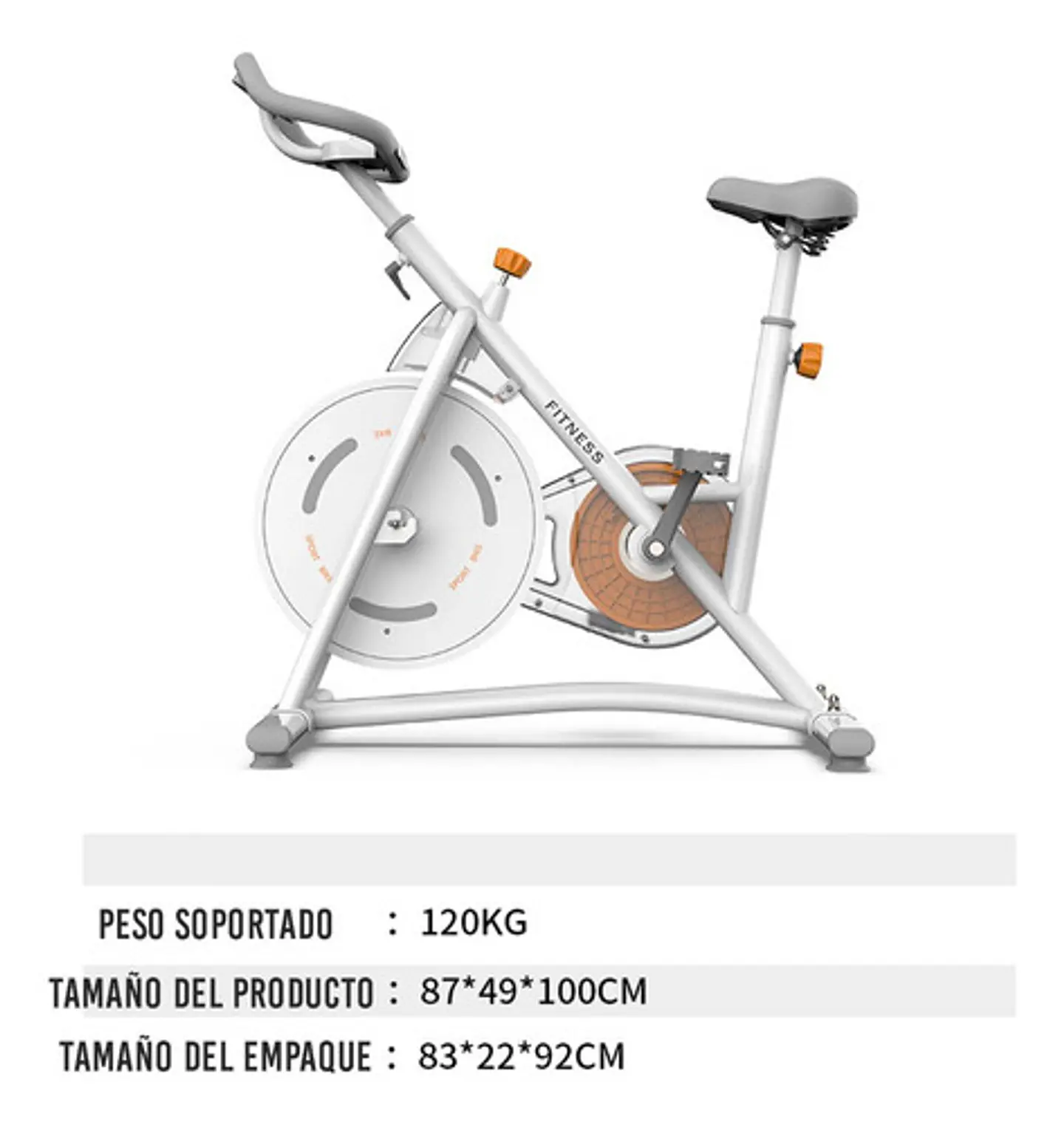 Bicicleta Spinning 5 Kg Fitness Disco Control Magnético 3