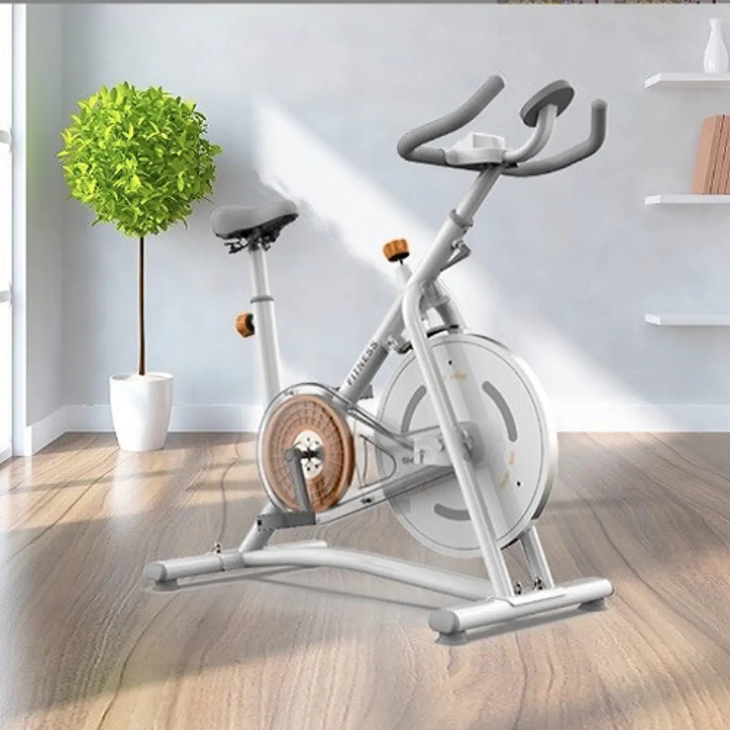 Bicicleta Spinning 5 Kg Fitness Disco Control Magnético 4
