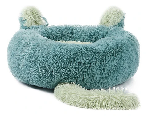 Cama Redonda Tipo Orejas Perros Y Gatos 50cm Antideslizante