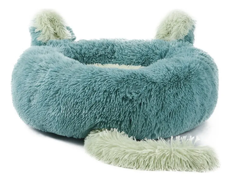 Cama Redonda Tipo Orejas Perros Y Gatos 50cm Antideslizante 1