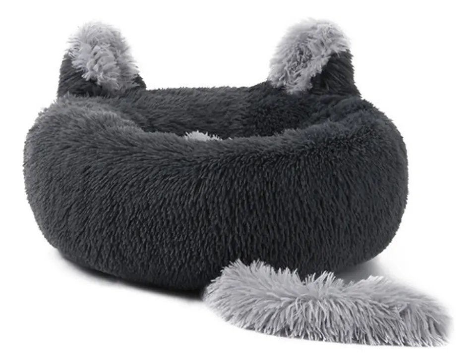 Cama Redonda Tipo Orejas Perros Y Gatos 50cm Antideslizante 10