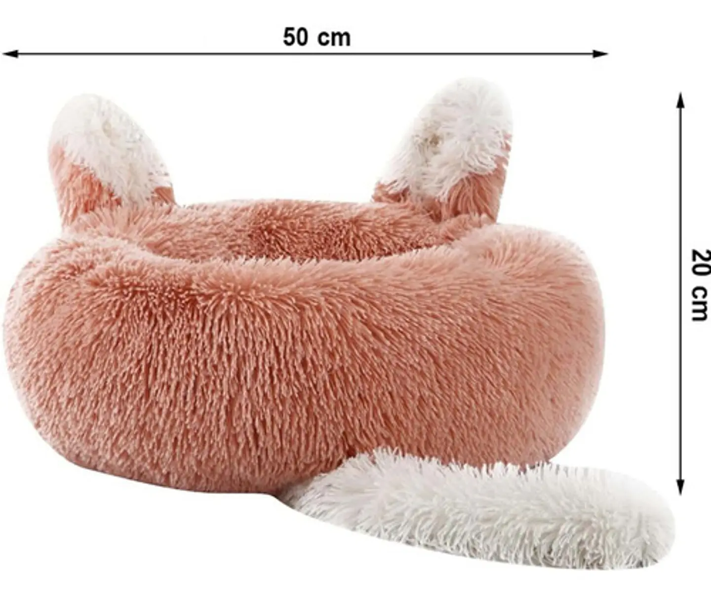 Cama Redonda Tipo Orejas Perros Y Gatos 50cm Antideslizante 12