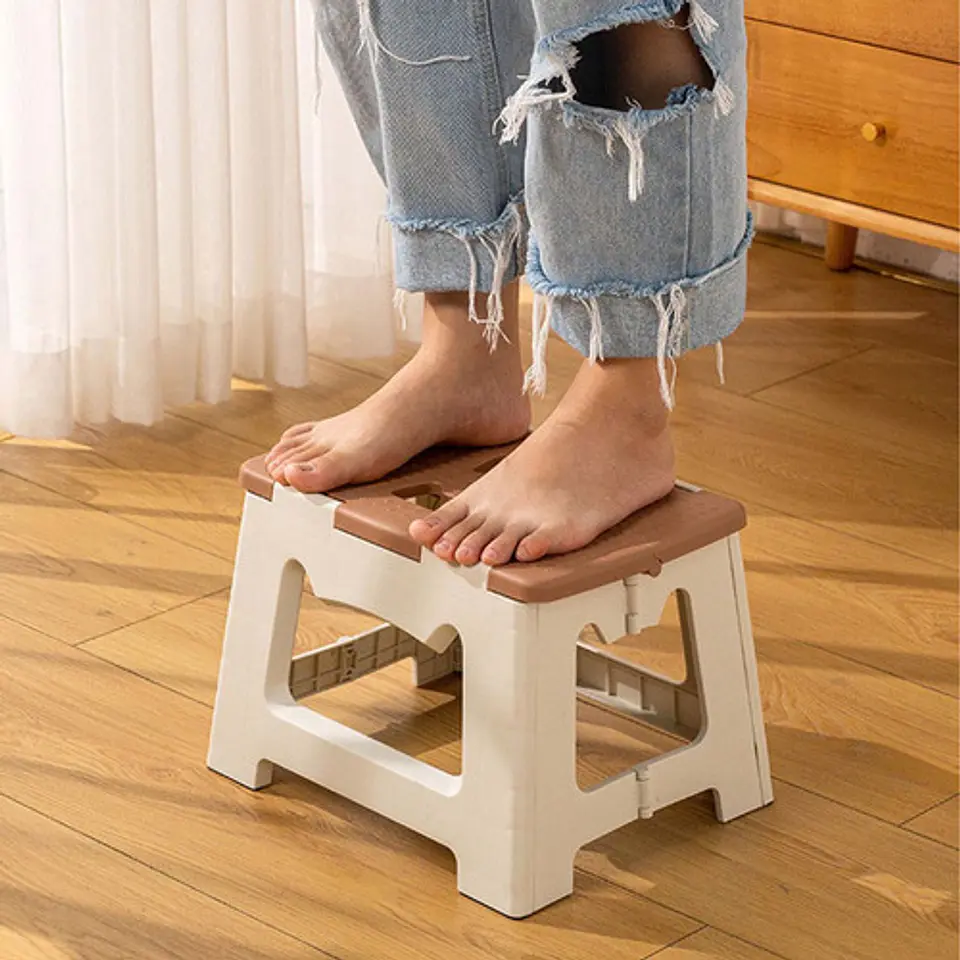 Taburete Plegable Portátil Compacto, Silla De Plástico 33cm 5