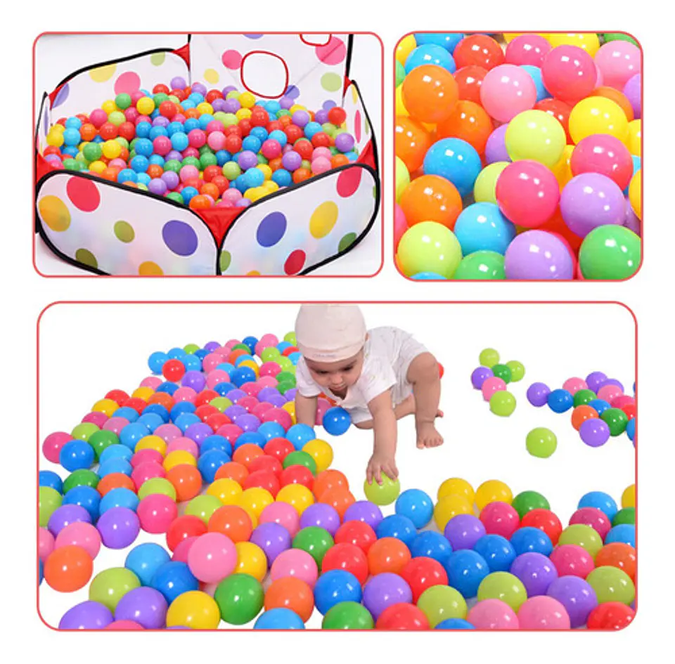 Pack 200 Pelotas Plásticas Para Piscina 5.5 Cm Infantil 4