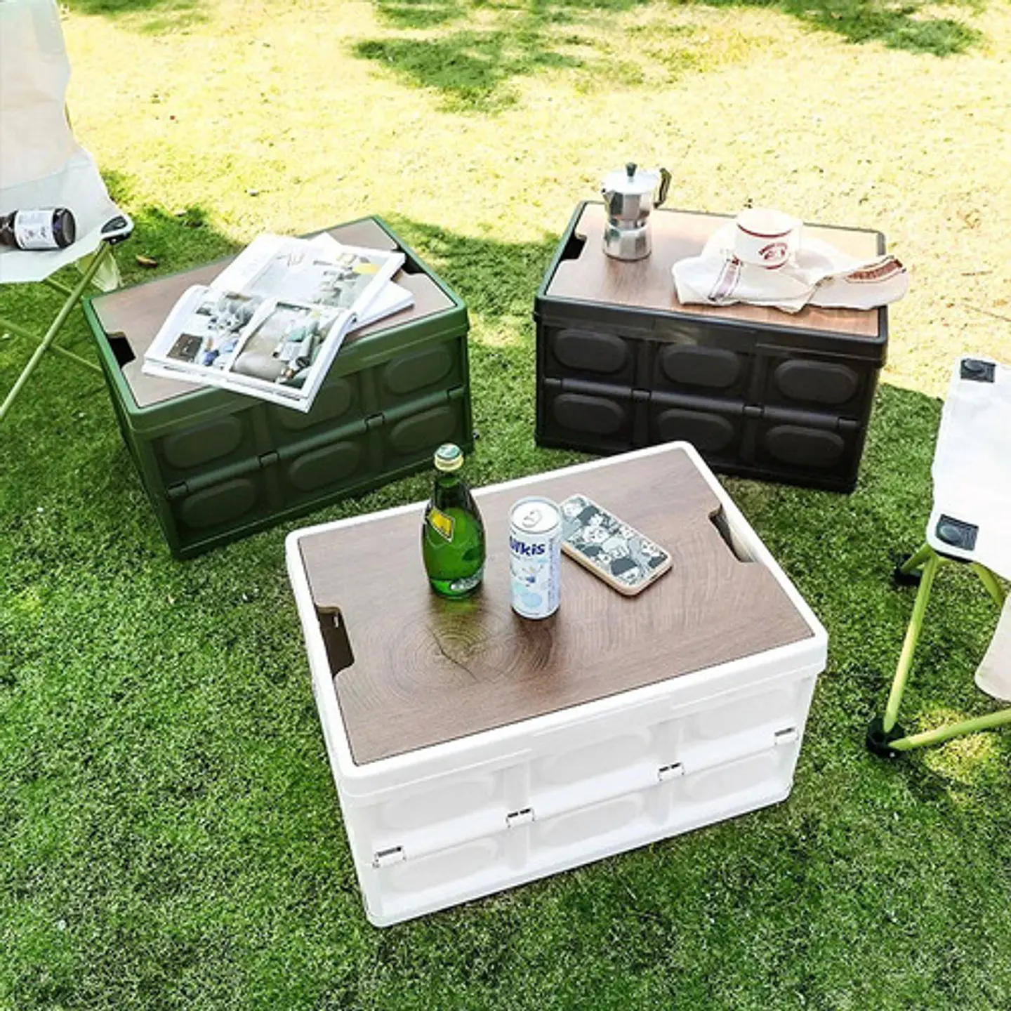 Caja De Almacenamiento Plegable Con Tapa Multifuncional 55 L 4