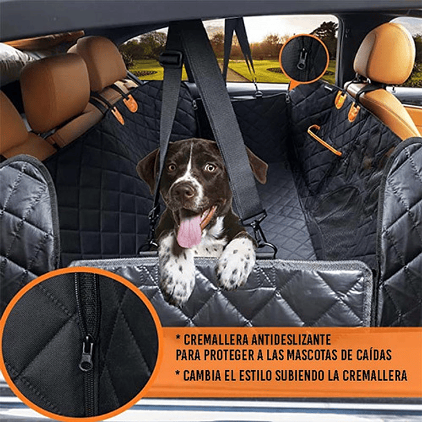 Funda de asiento de coche para perro, malla impermeable, portador de  mascotas, asiento trasero de coche